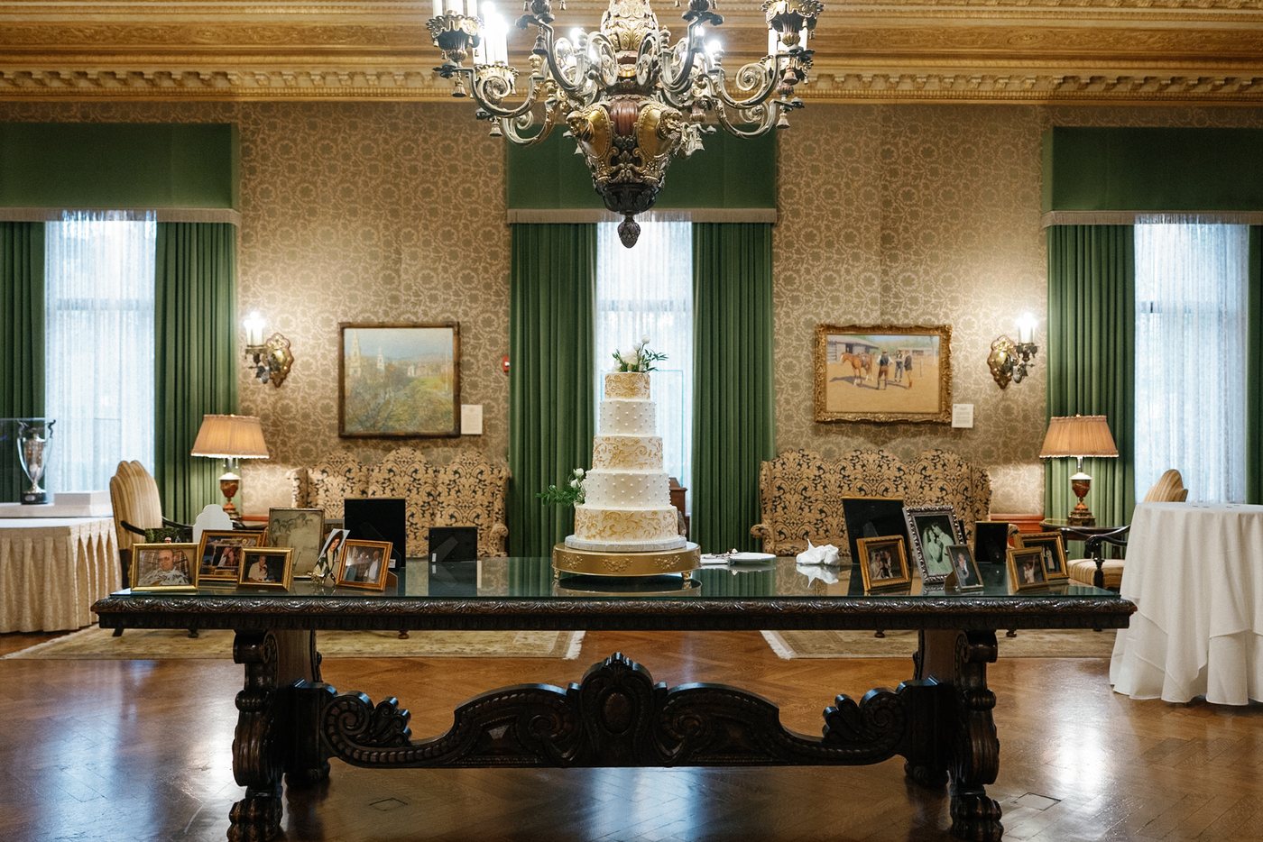 Wide view of the reception room, after editing; photograph by Michele Maloney