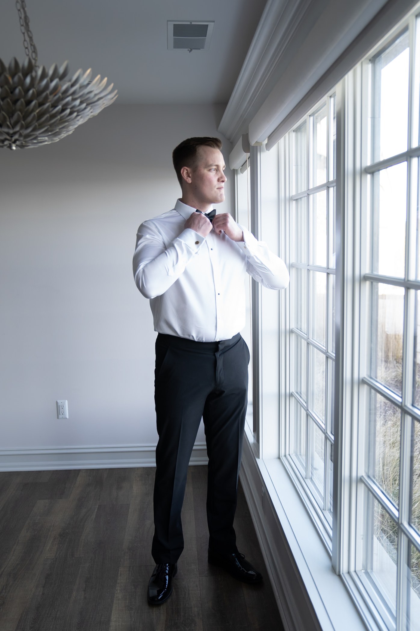 16 / Groom by the Window — Before editing