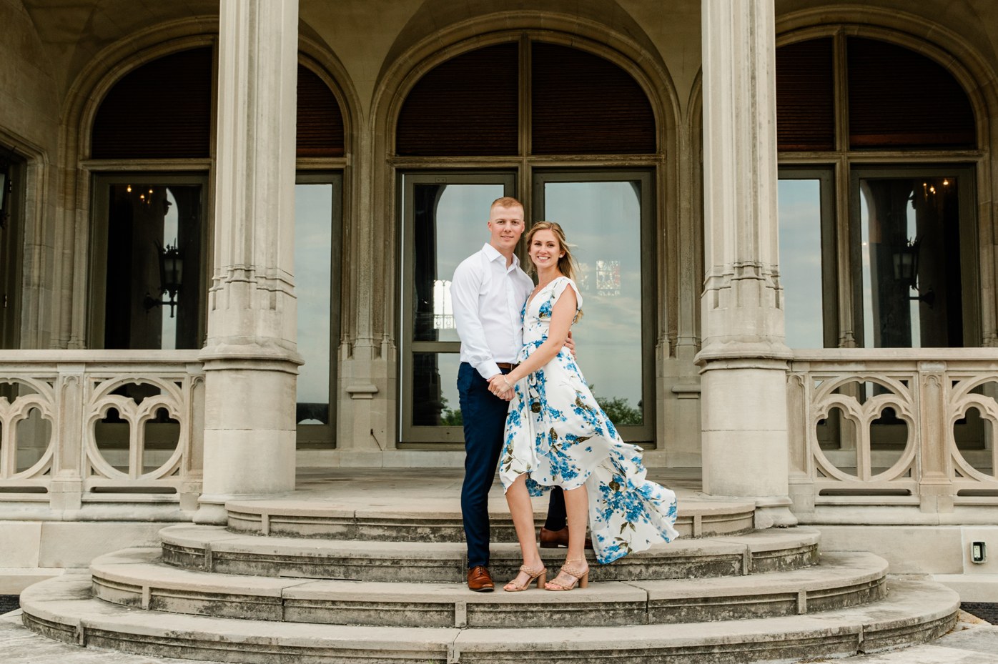 24 / Couple on the Manor Steps — After editing