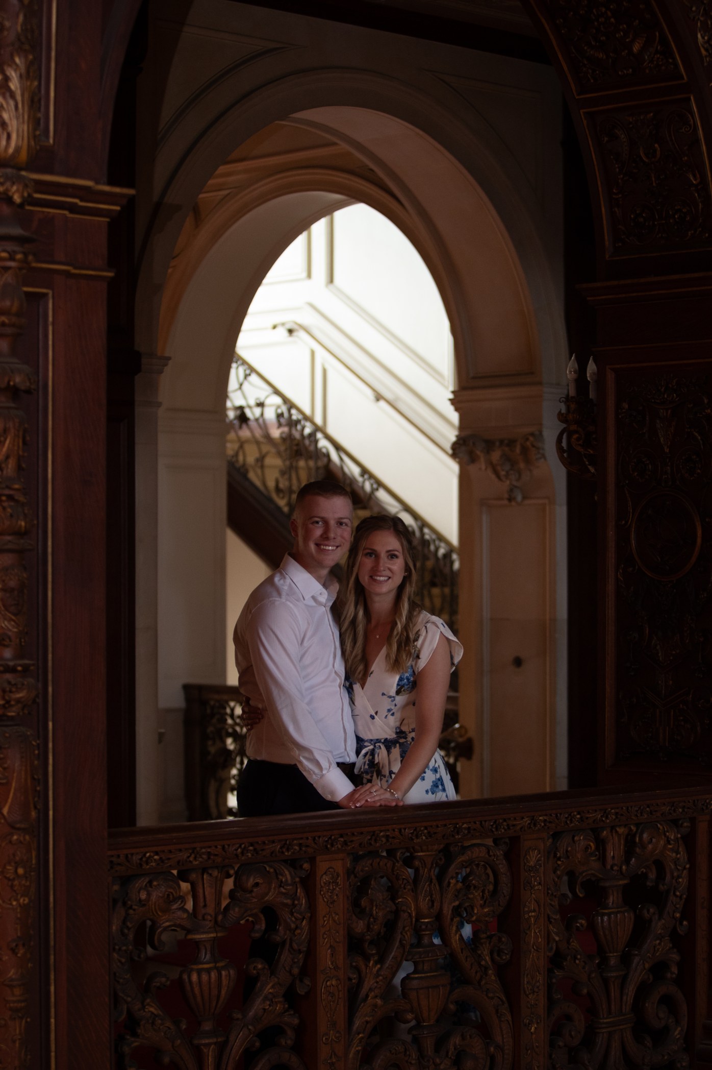 Couple in an Ornate Window — Before editing