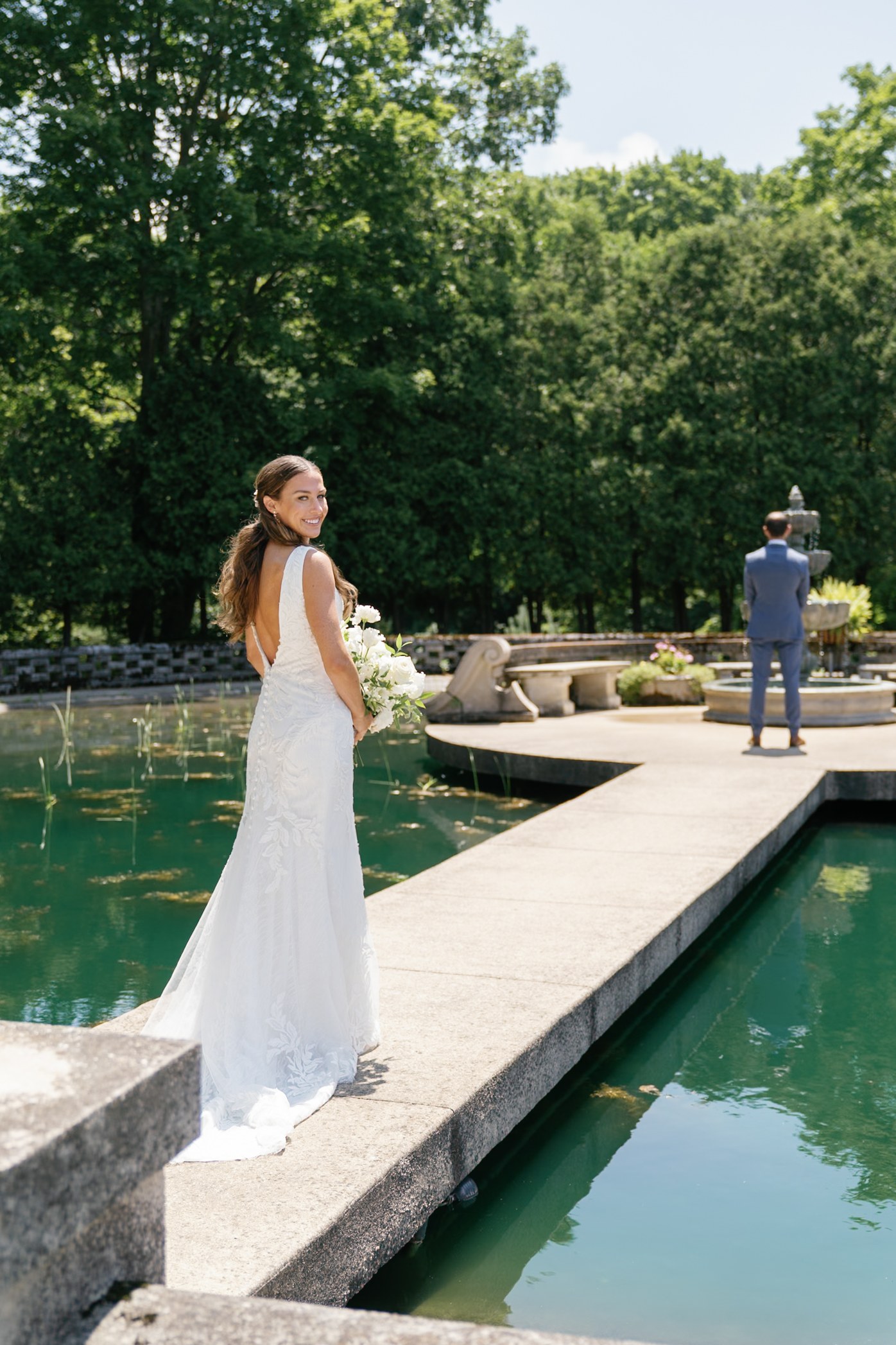 Bride by the Reflecting Pool — After editing