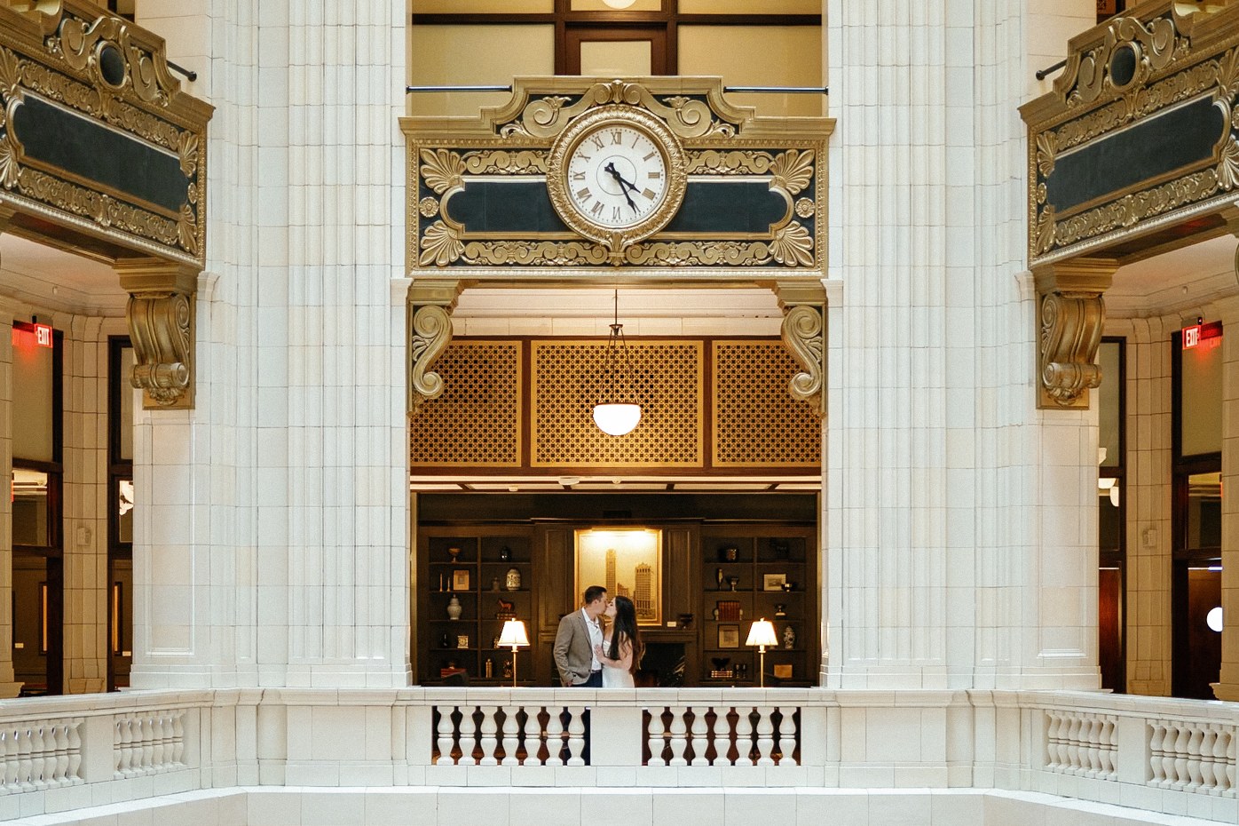 Wedding Portrait in the Station Hall — After editing