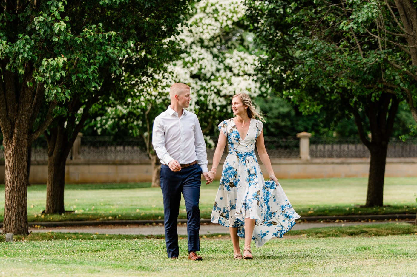 Couple Walking Through the Park — After editing