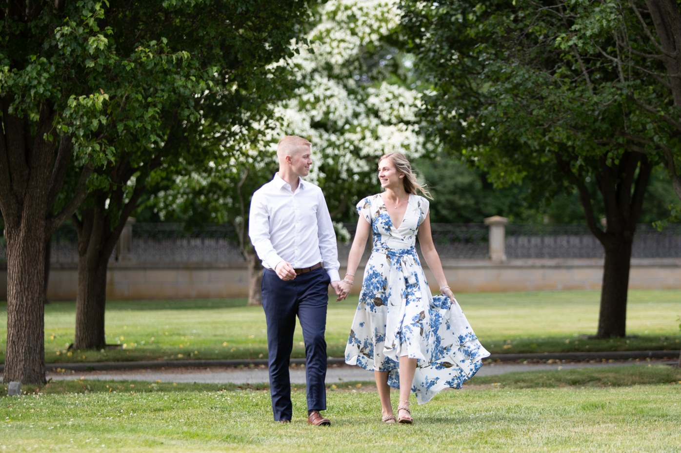 Couple Walking Through the Park — Before editing