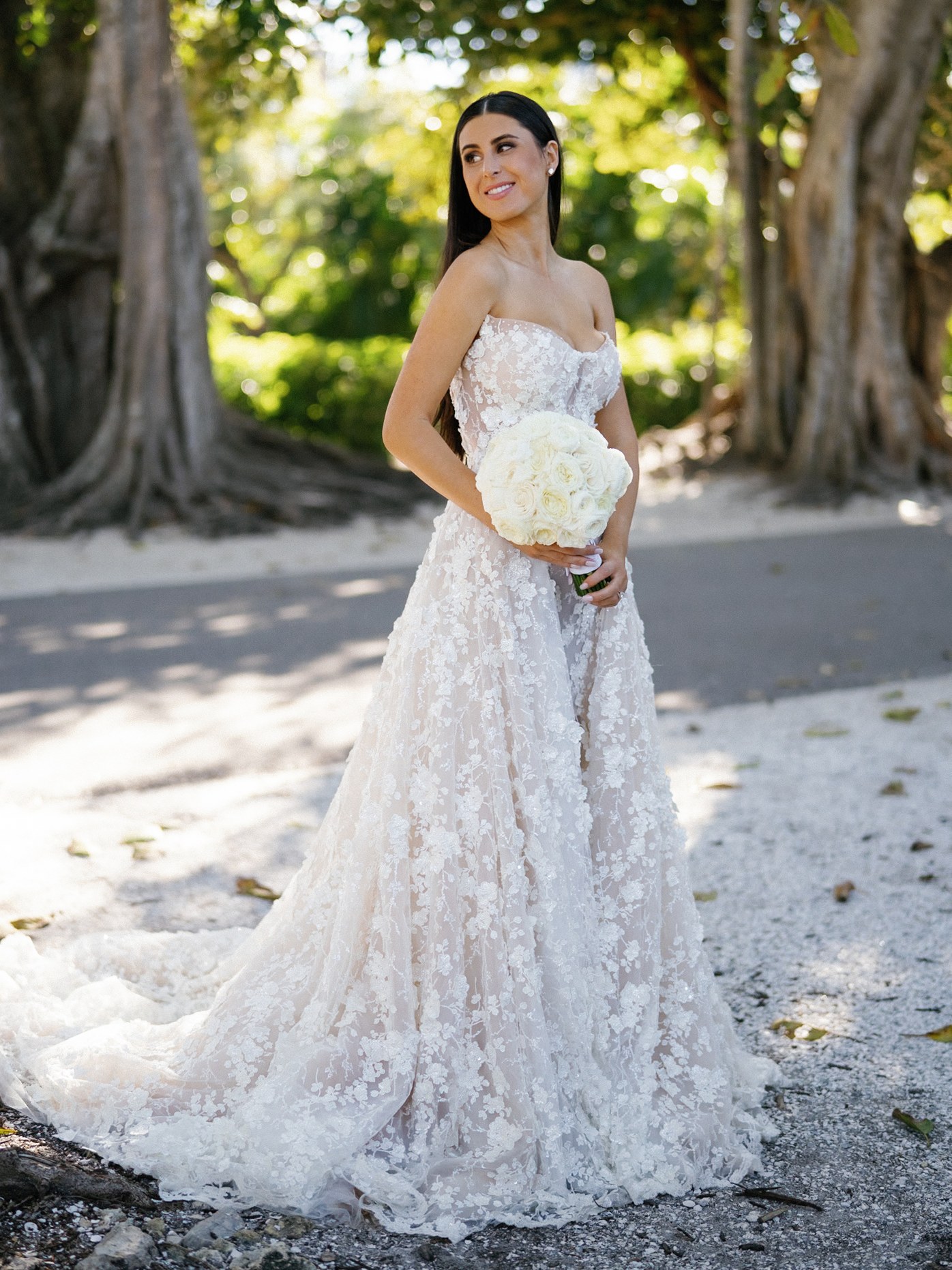 Bridal Portrait Beneath the Trees — After editing