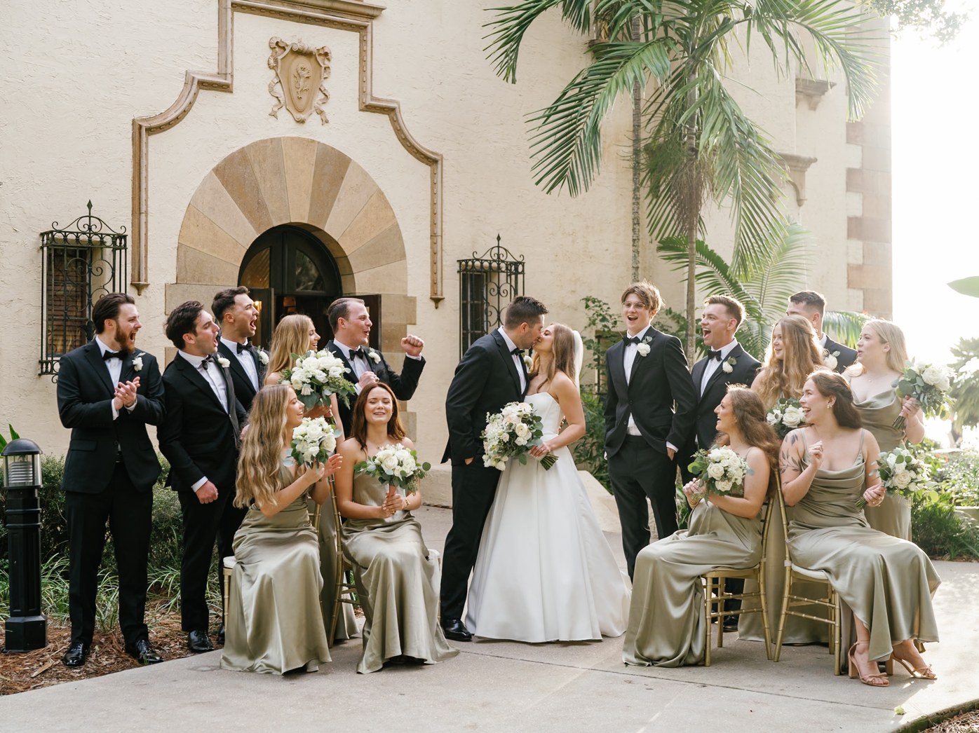 Wedding Party at a Sunlit Villa — After editing
