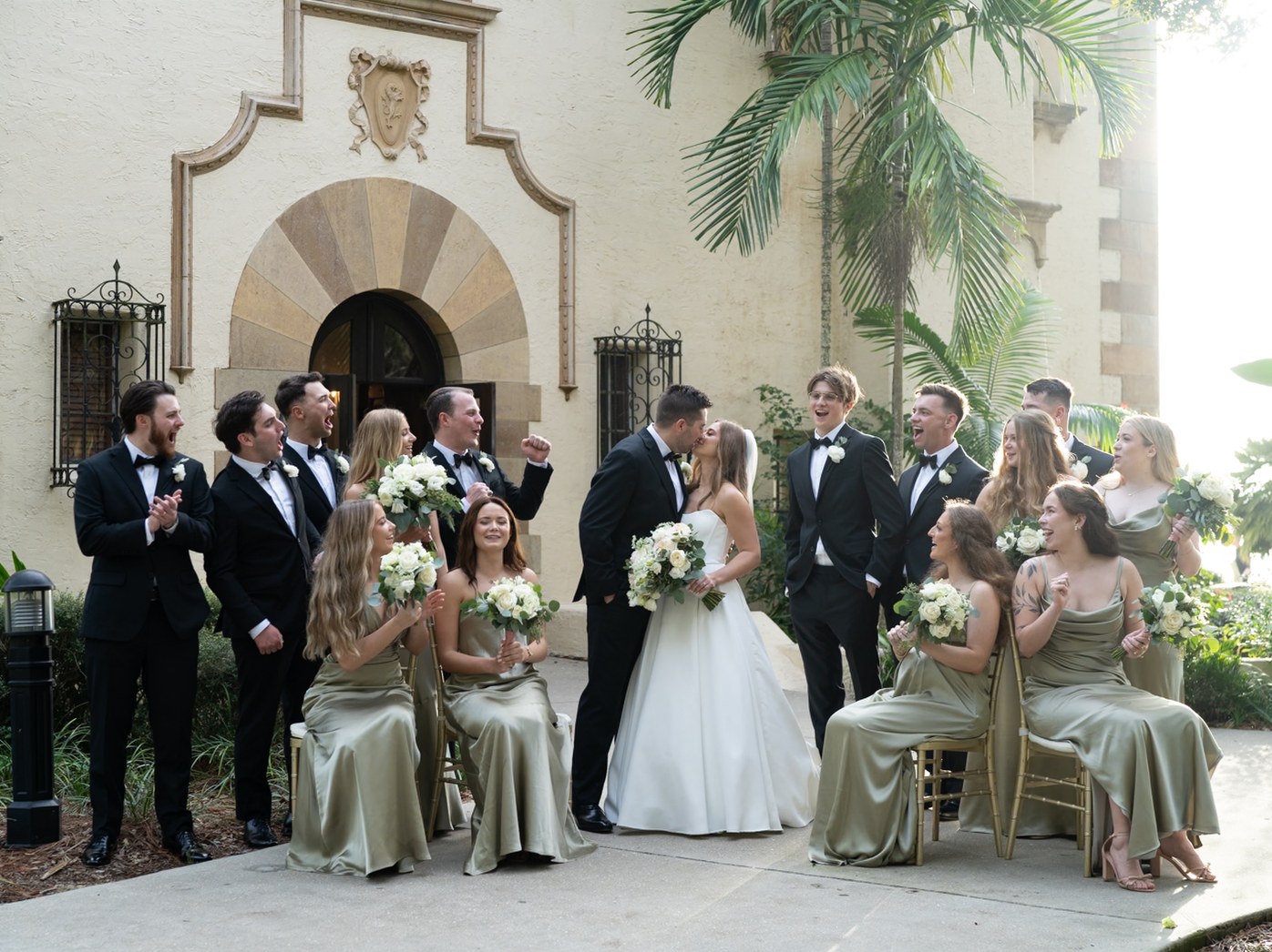 Wedding Party at a Sunlit Villa — Before editing