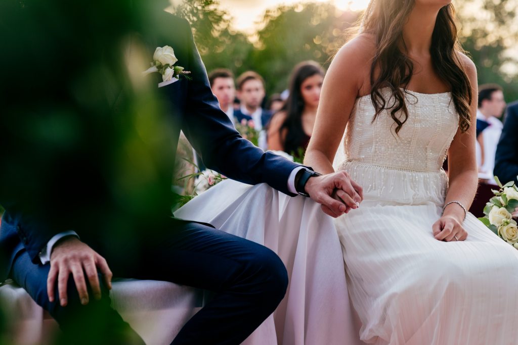 bride and groom on wedding ceremony